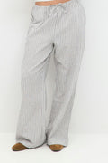 petite linen blend trousers