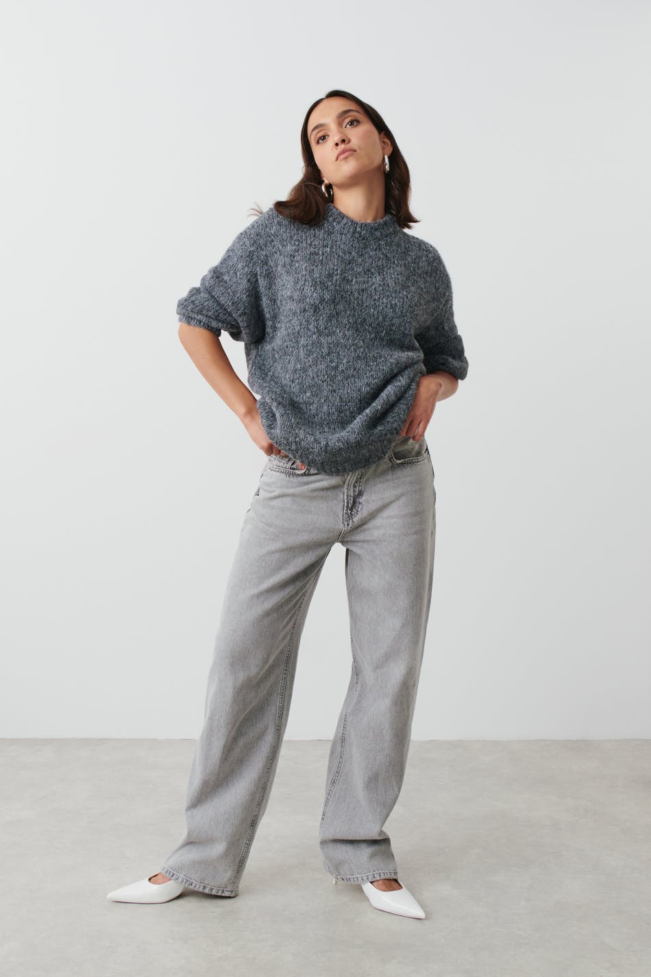 Chunky knitted sweater