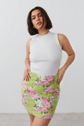 Linen blend skirt