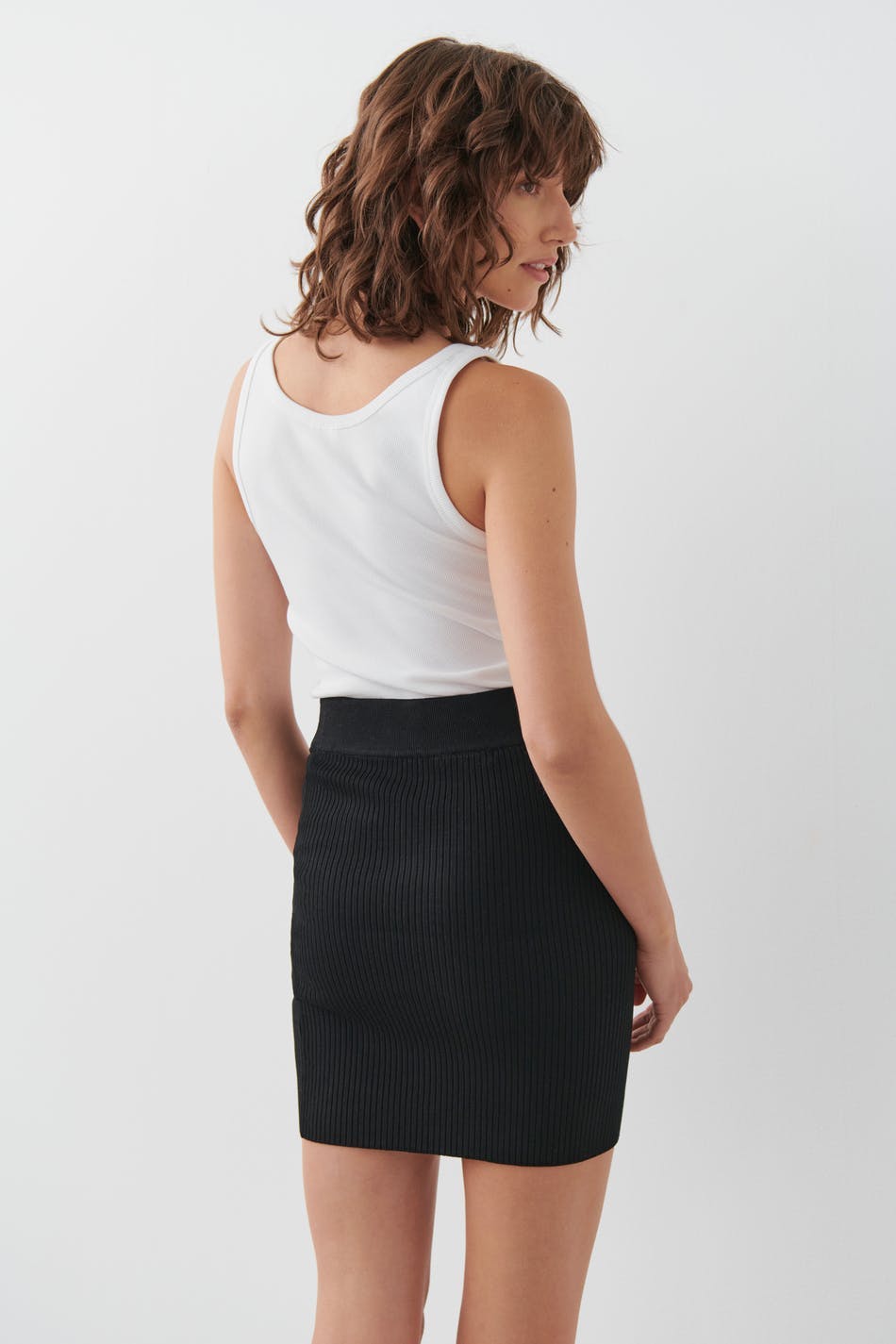 Knitted tube skirt