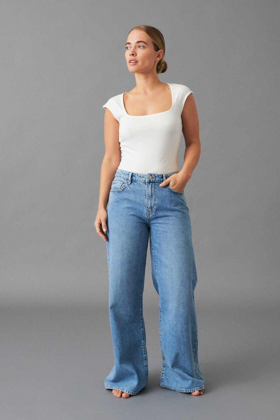 super wide jeans