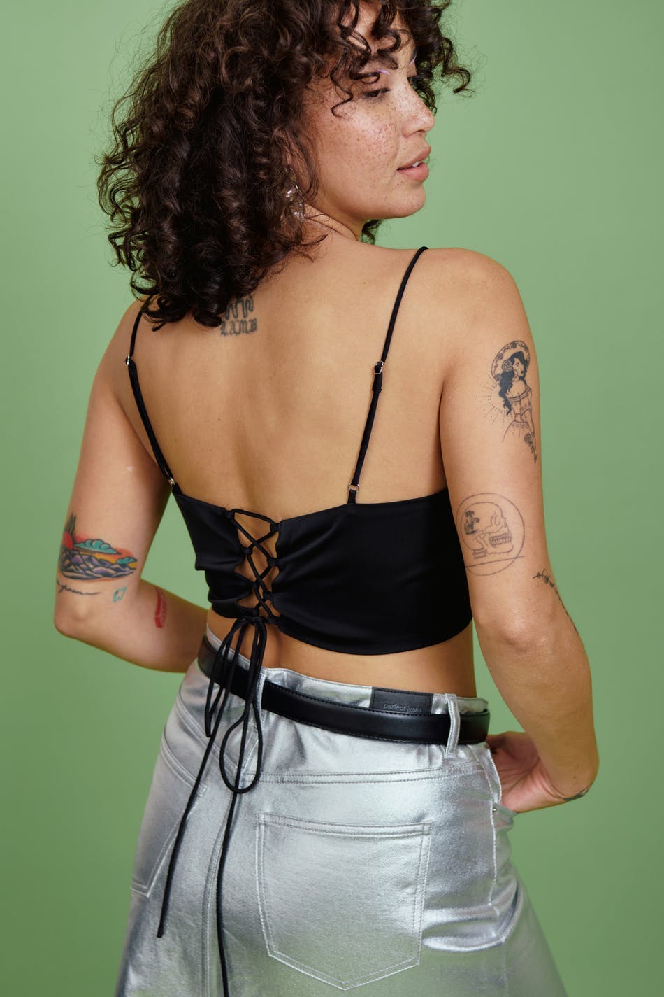 Satin bustier top