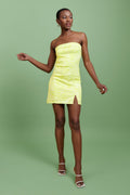 Satin tube mini dress