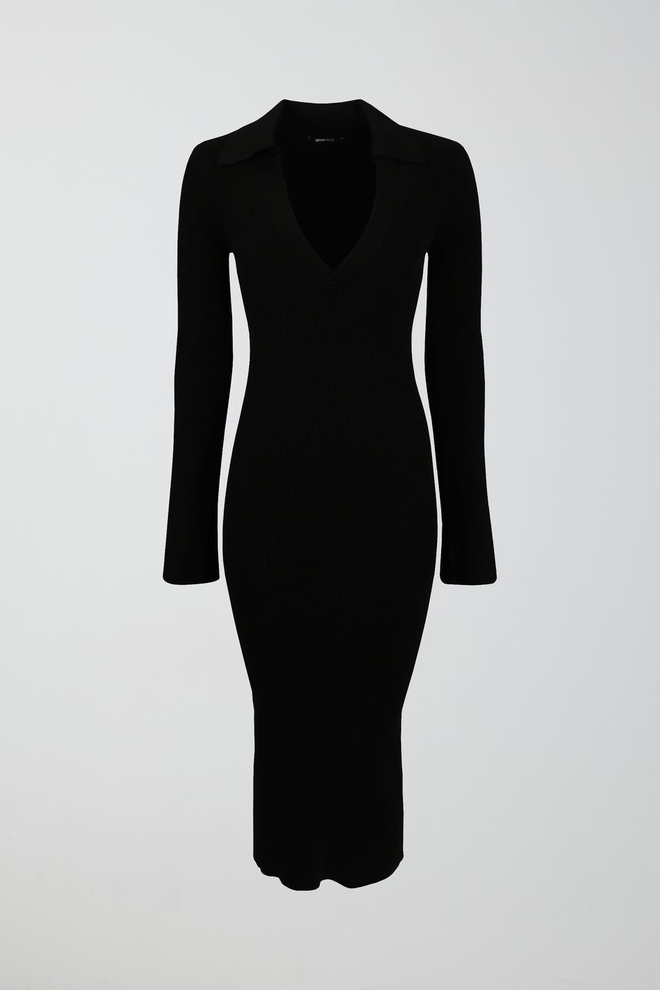 Collar knitted dress