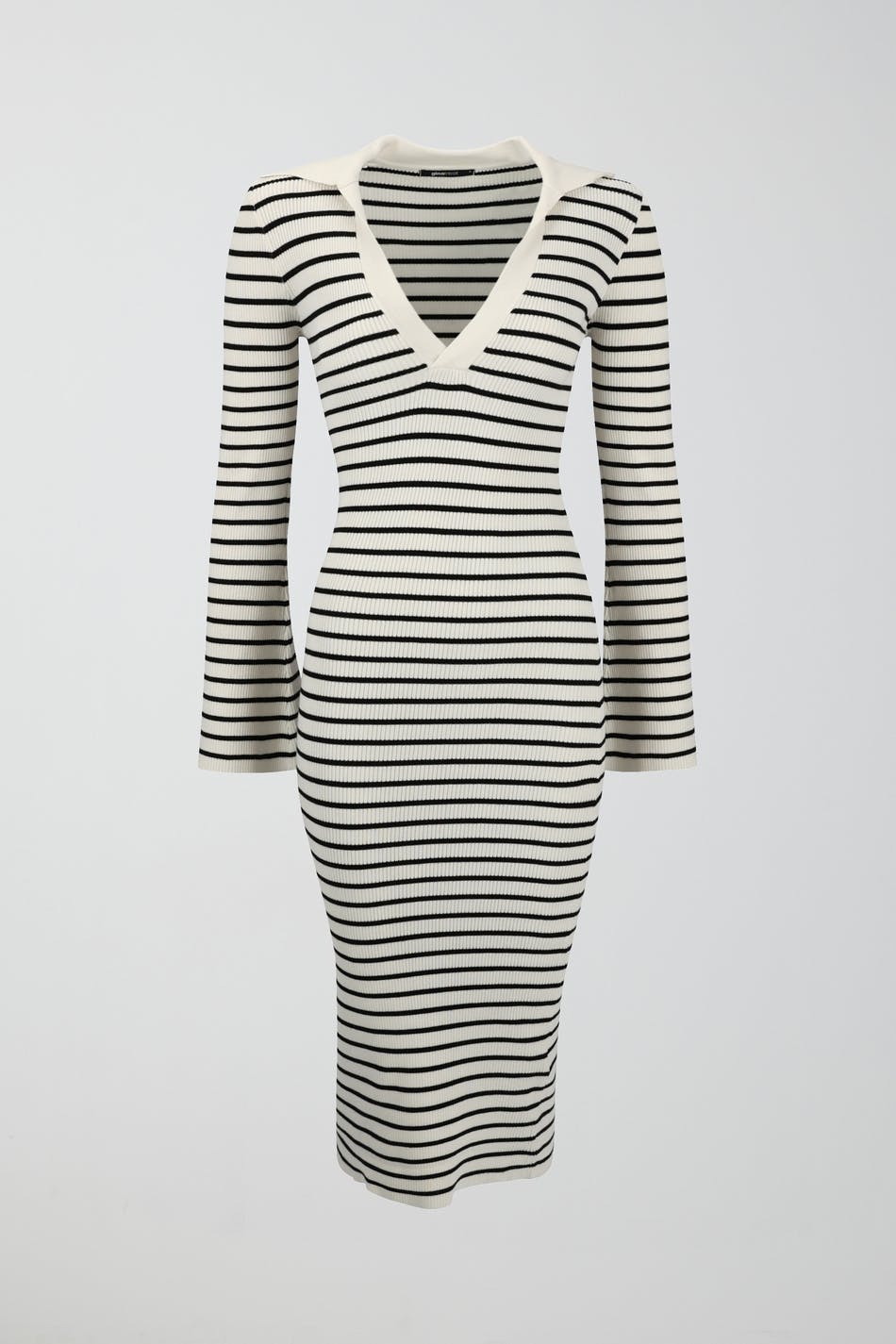 Collar knitted dress