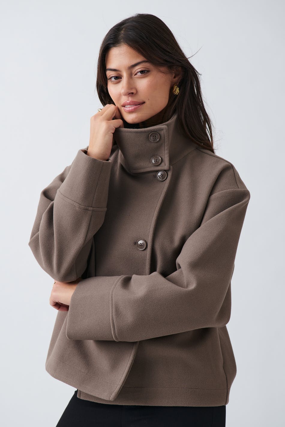 short felt jacket
