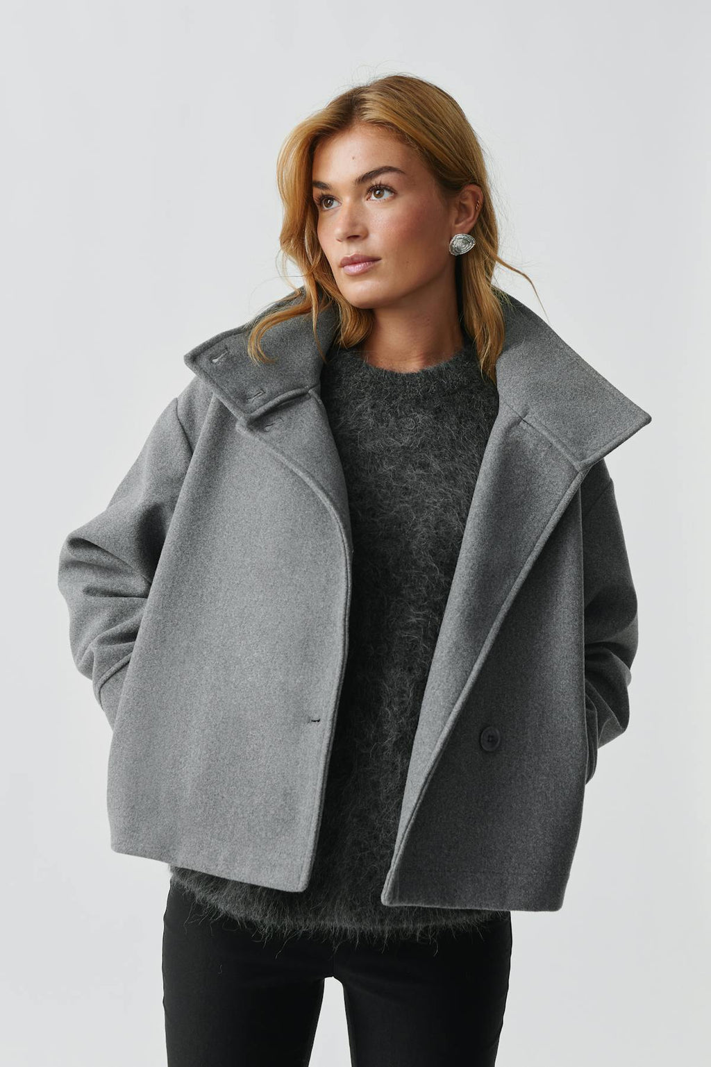 short felt jacket