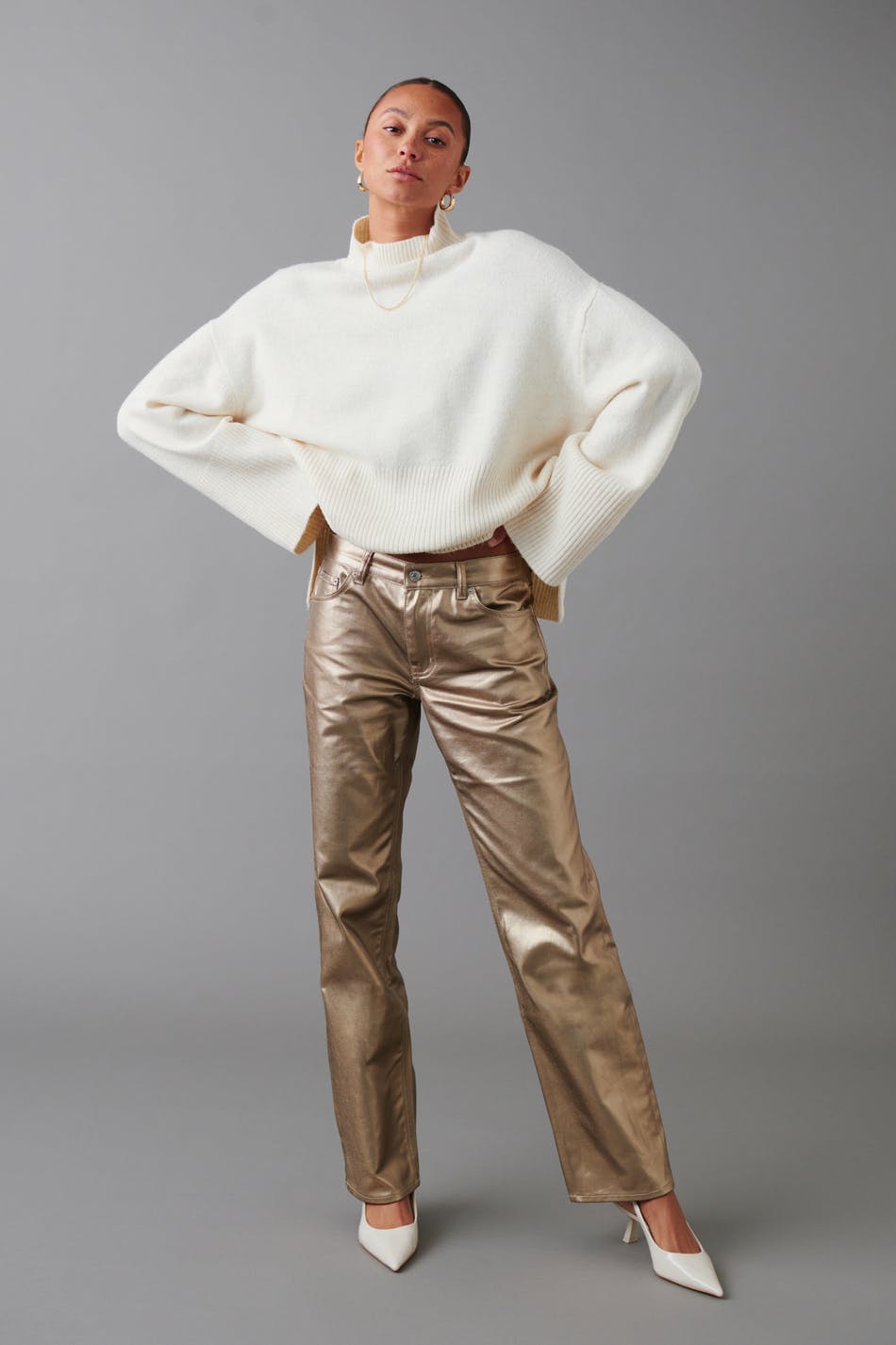Metallic jeans