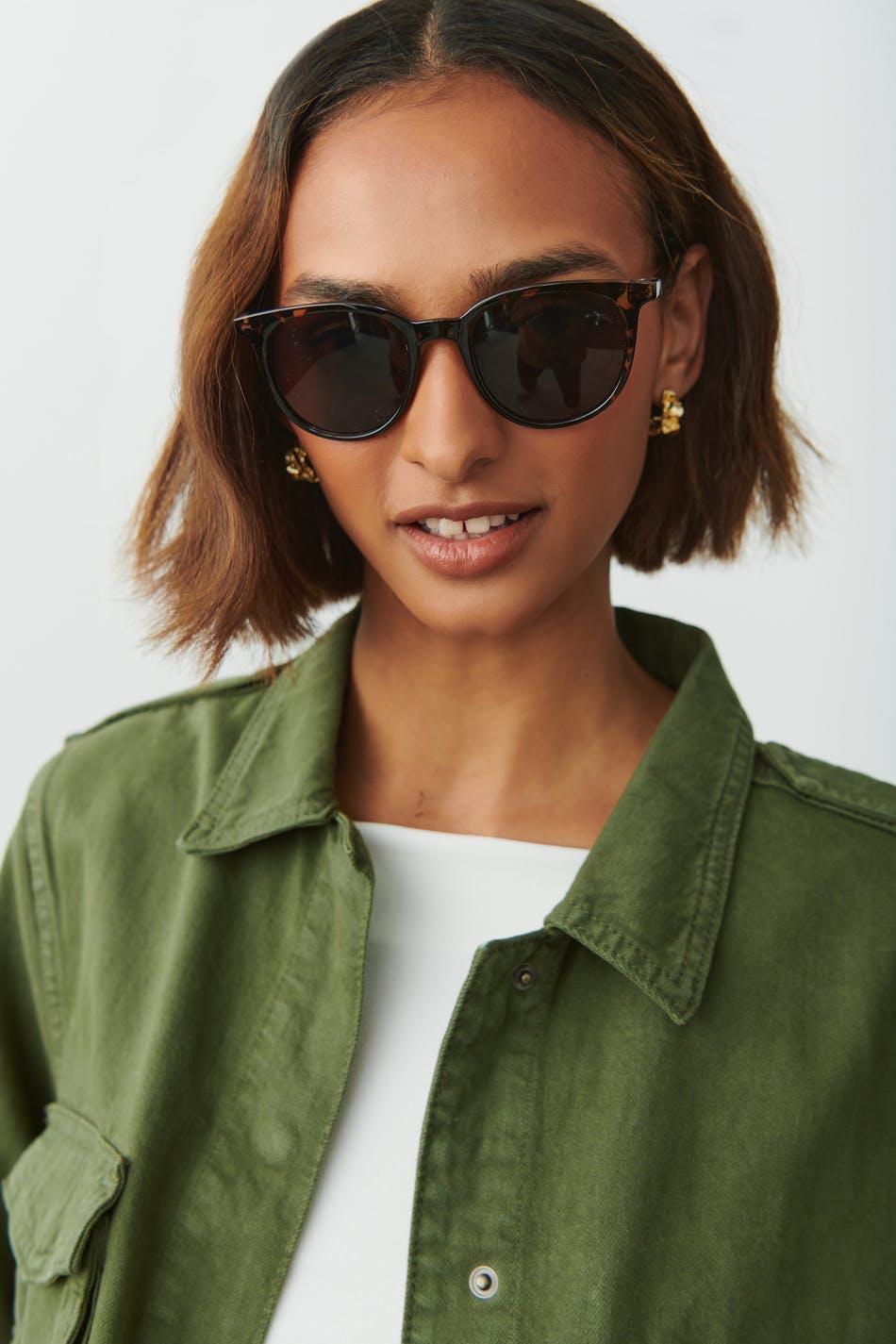 Preppy round sunglasses