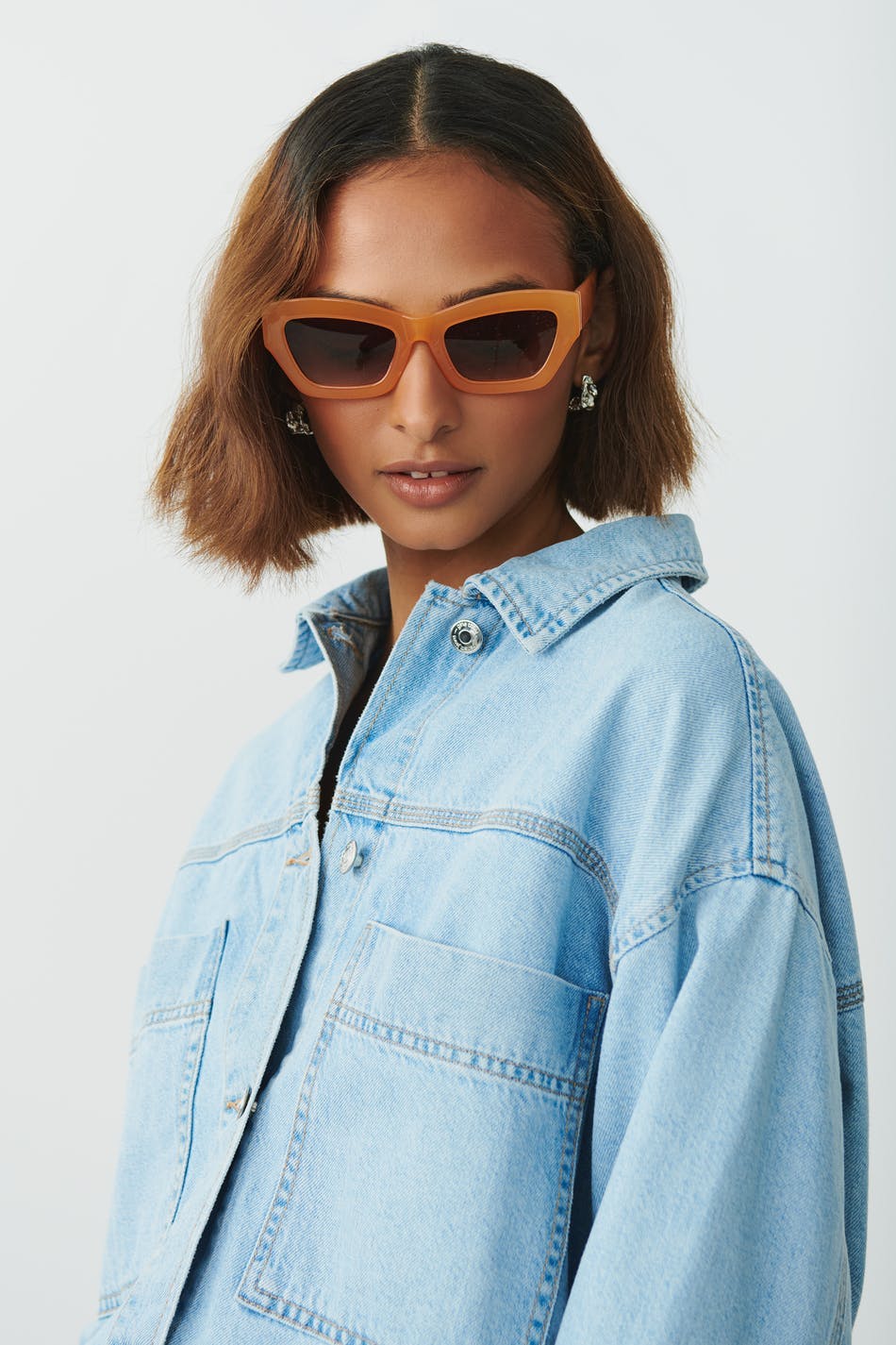Chunky cateye sunglasses