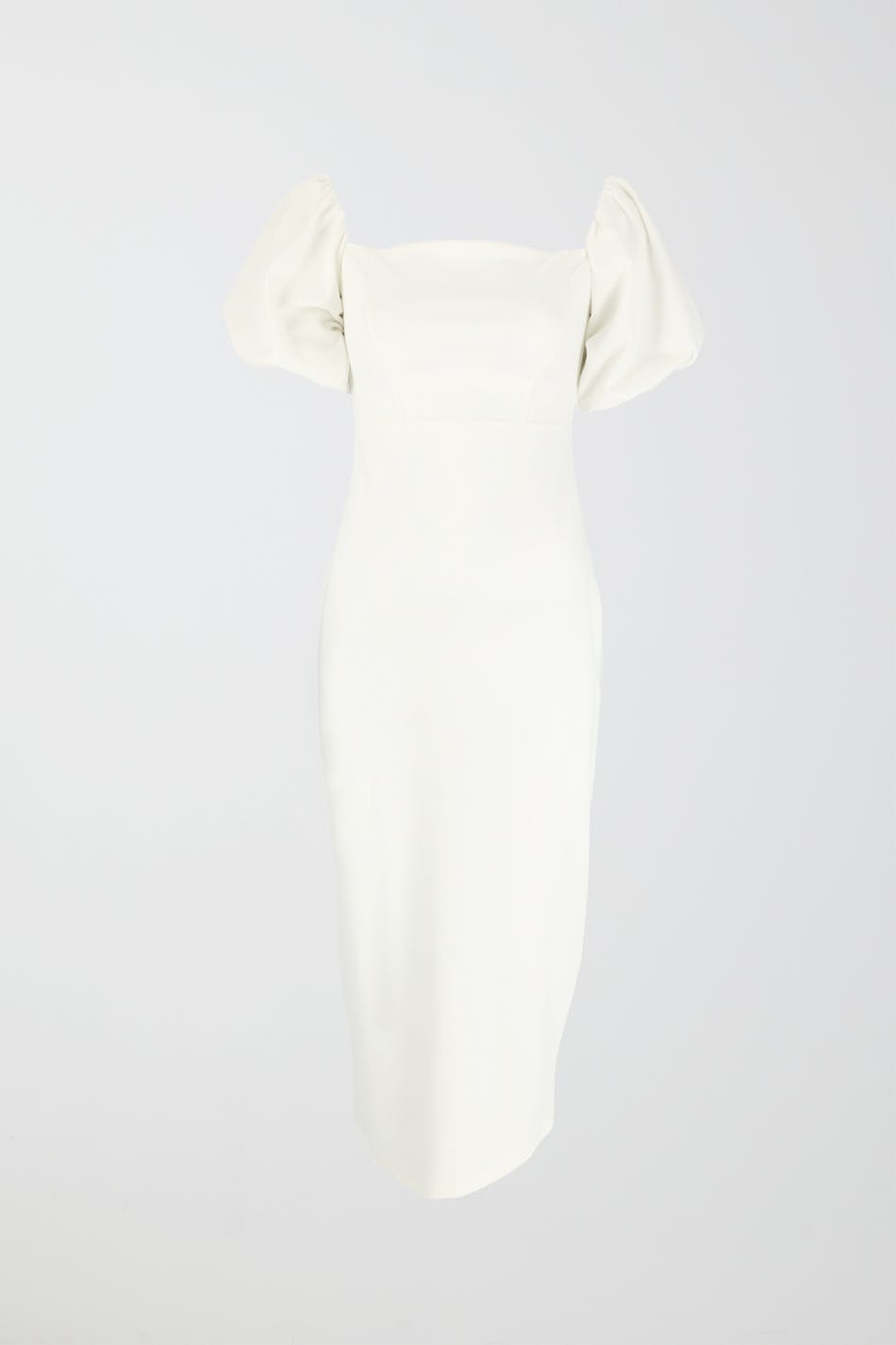 Puff sleeve midi dress
