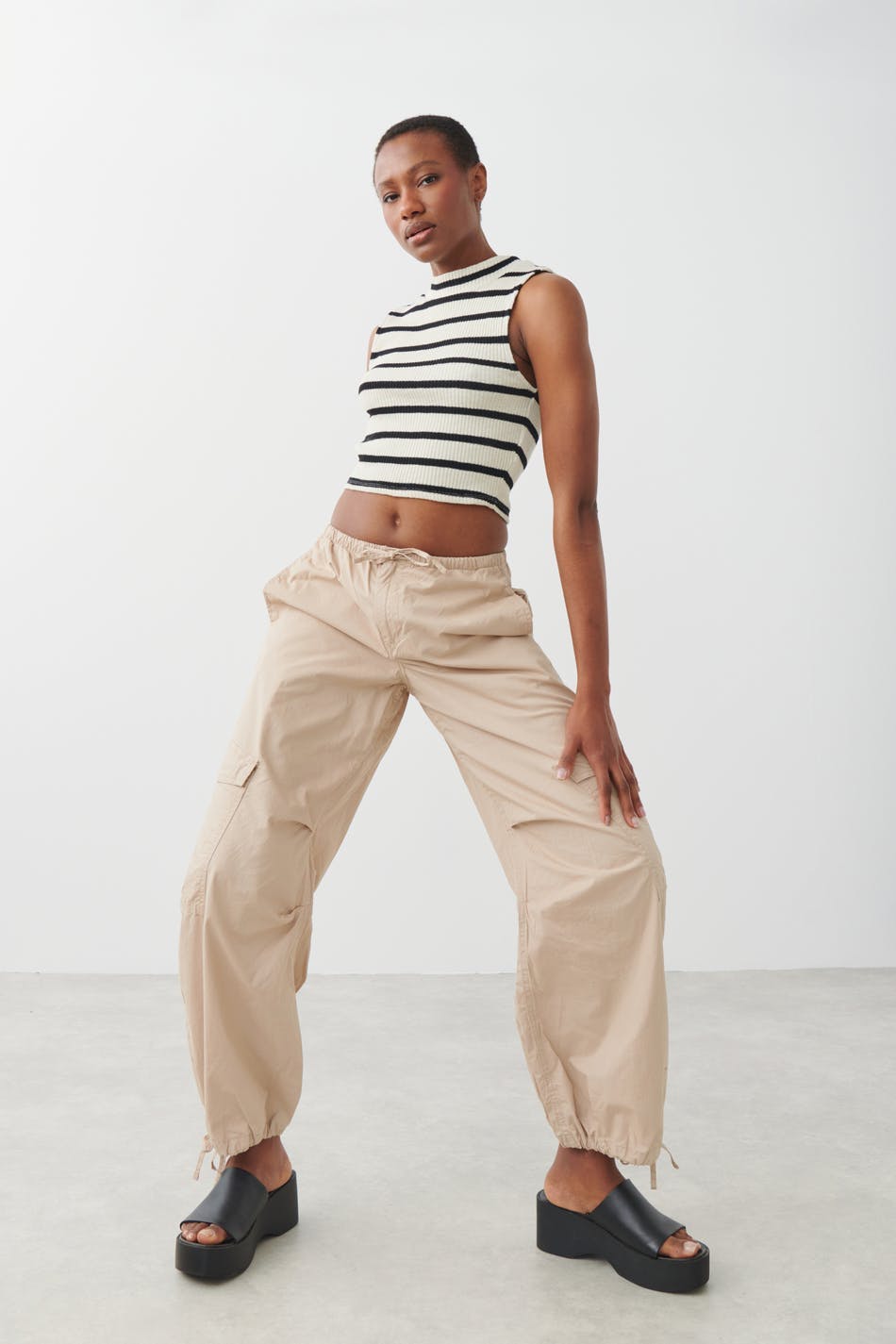 Cargo parachute trousers