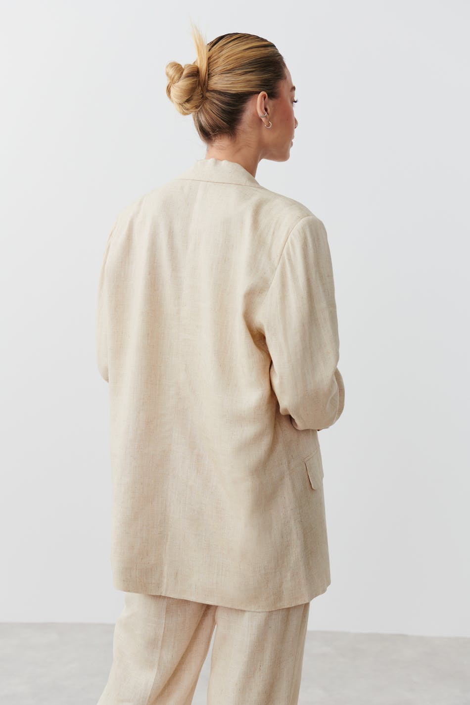 Linen blend blazer