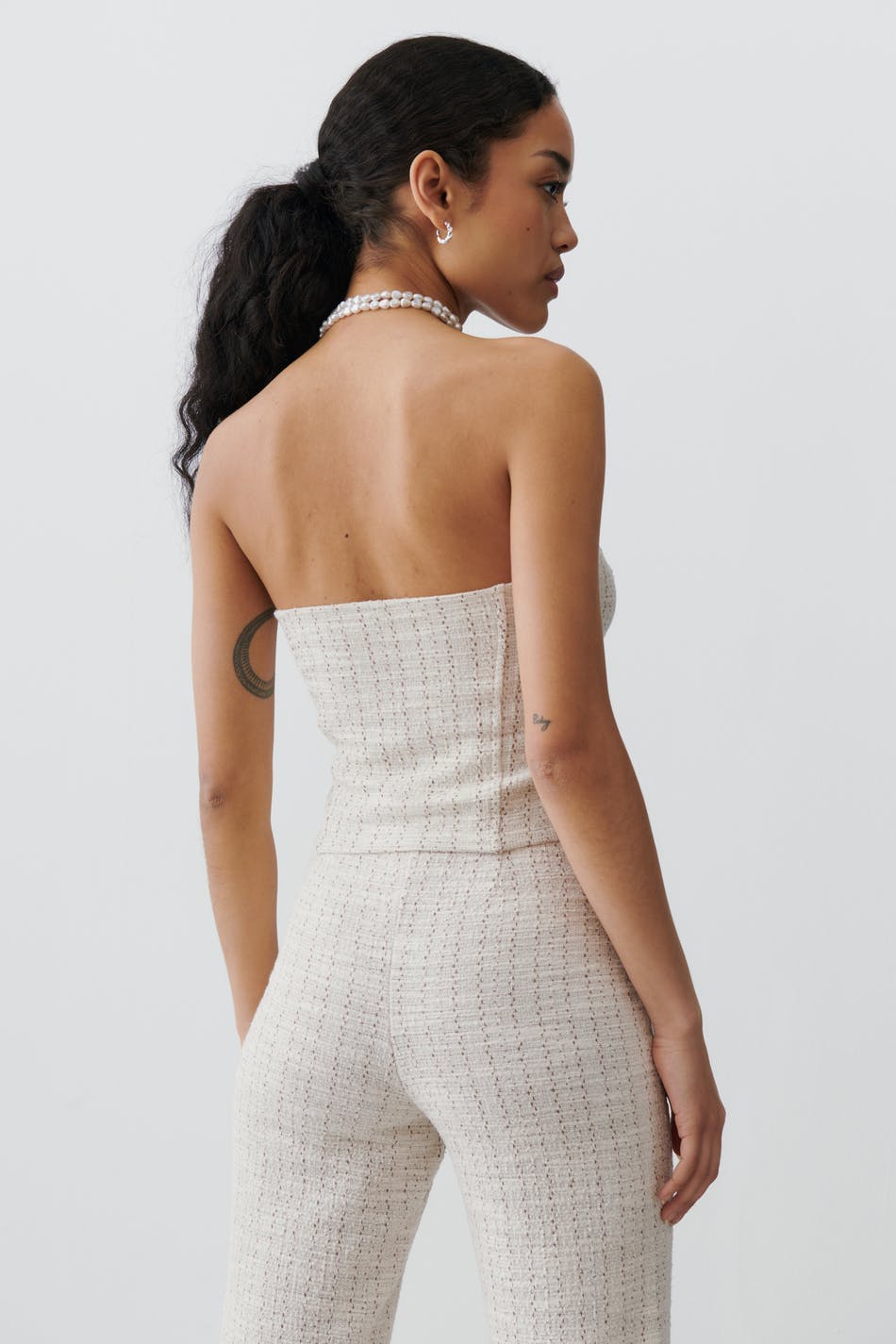 Tweed corset top