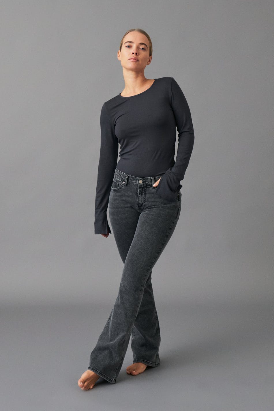 Low waist bootcut jeans