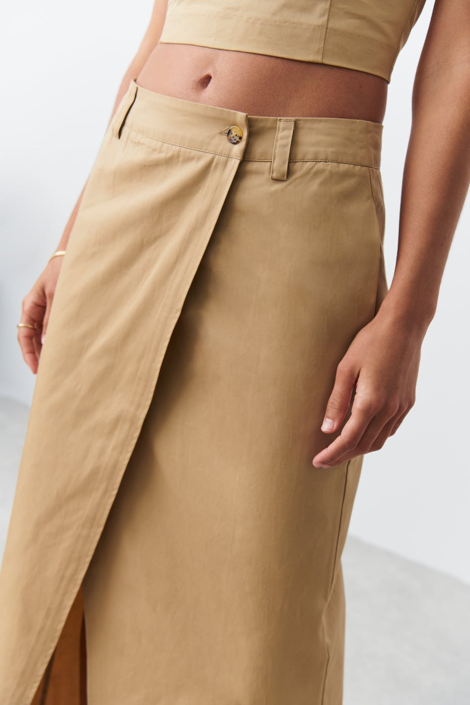 Long chino skirt