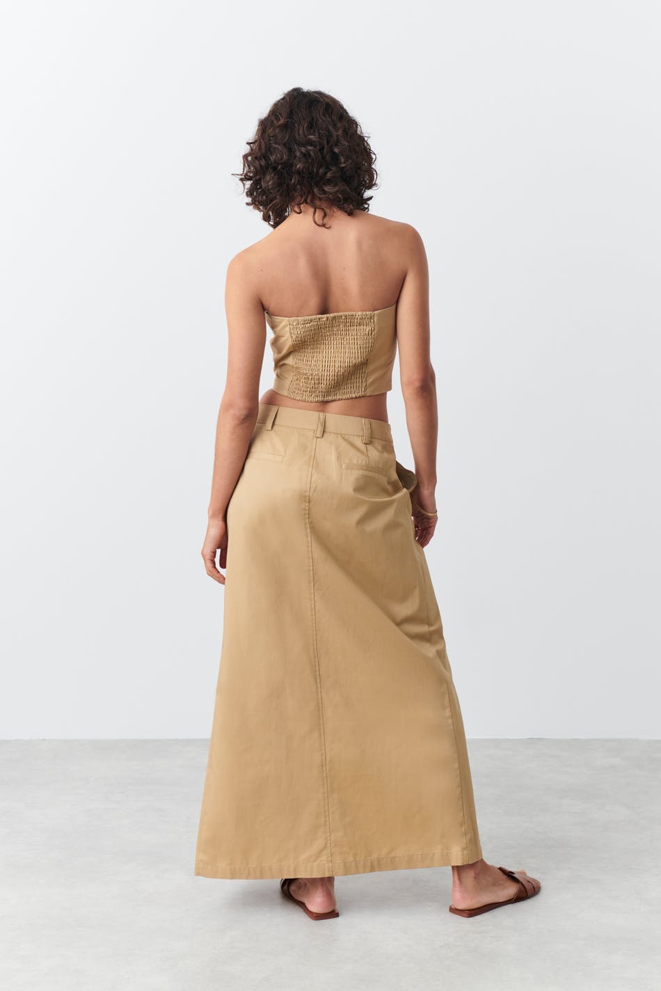 Long chino skirt