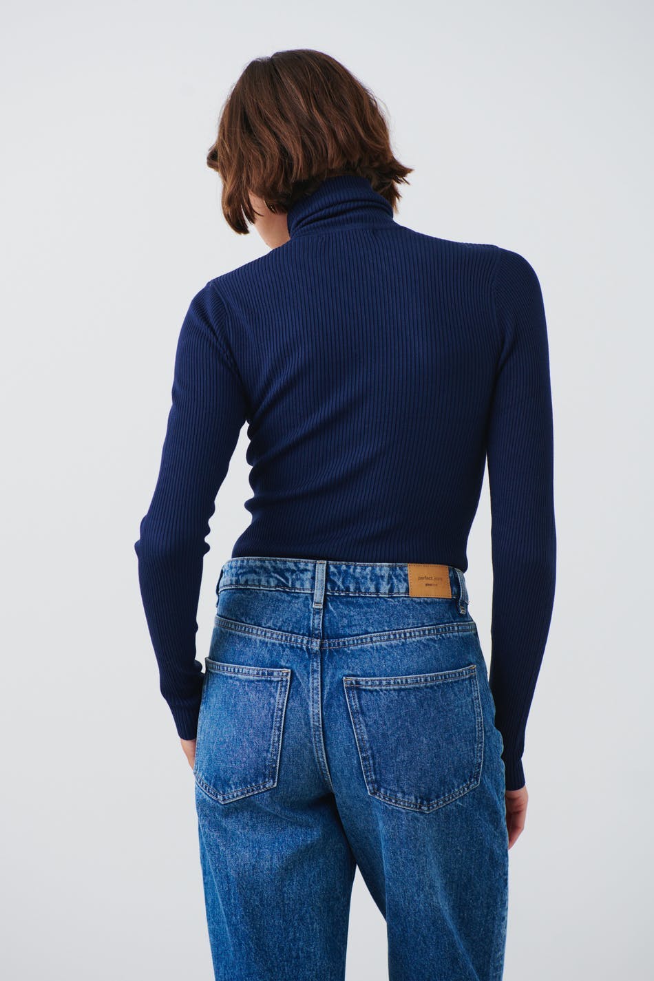 Knitted turtleneck top