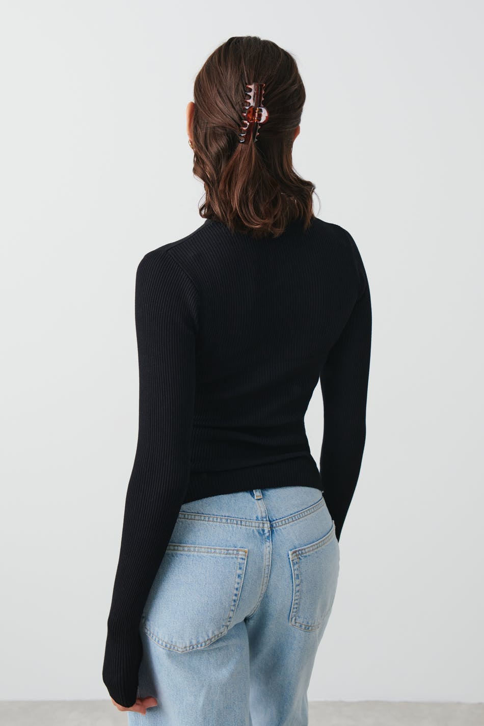 Knitted turtleneck top