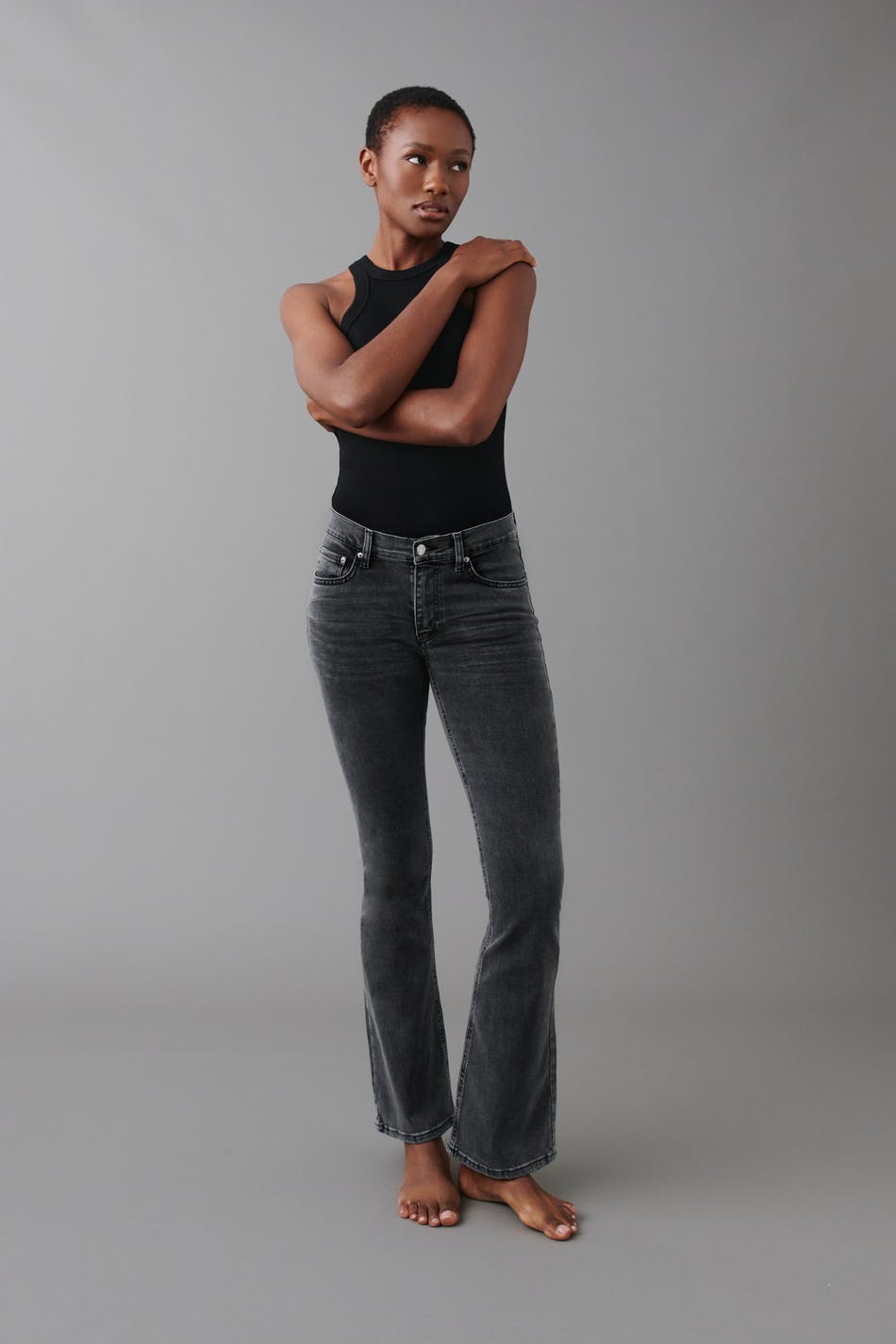 Low petite bootcut jeans