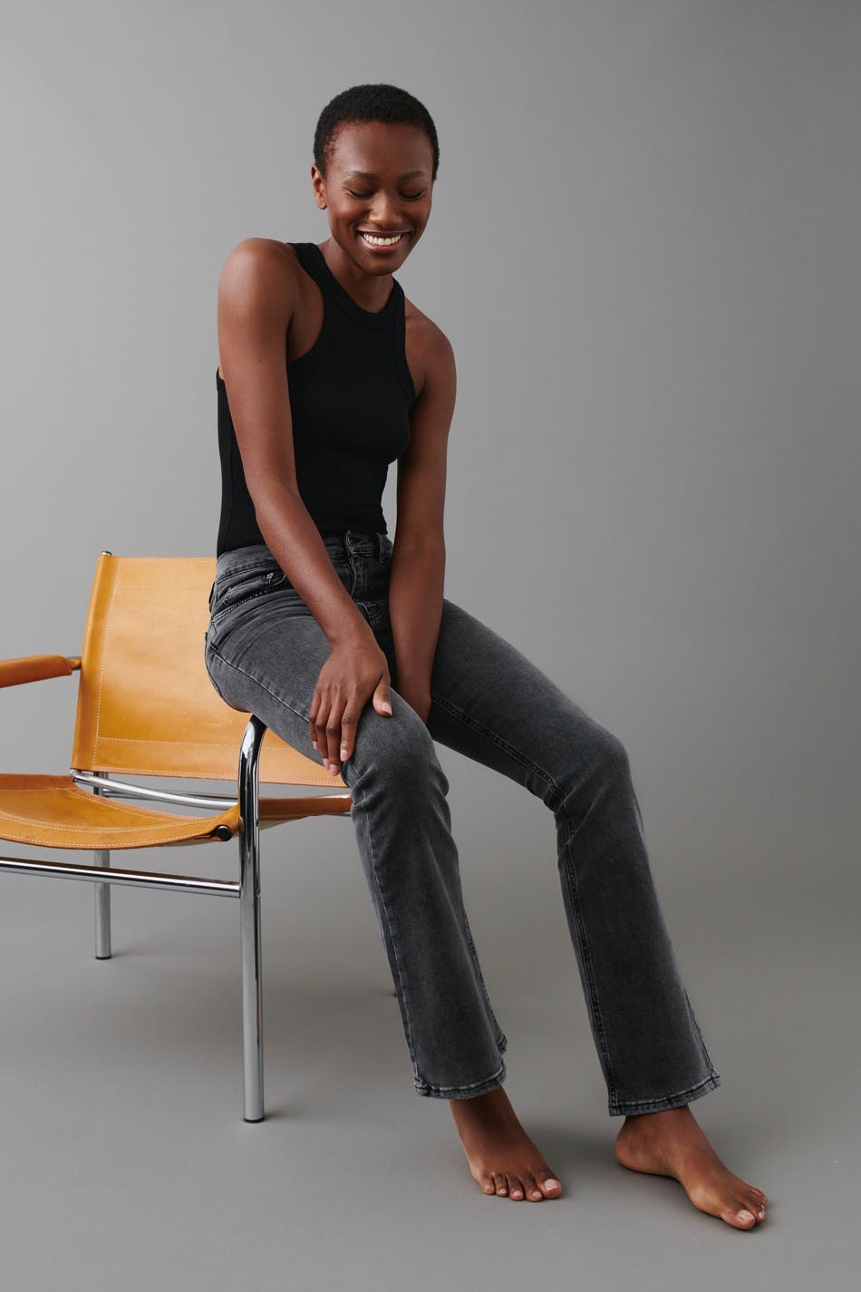 Low petite bootcut jeans