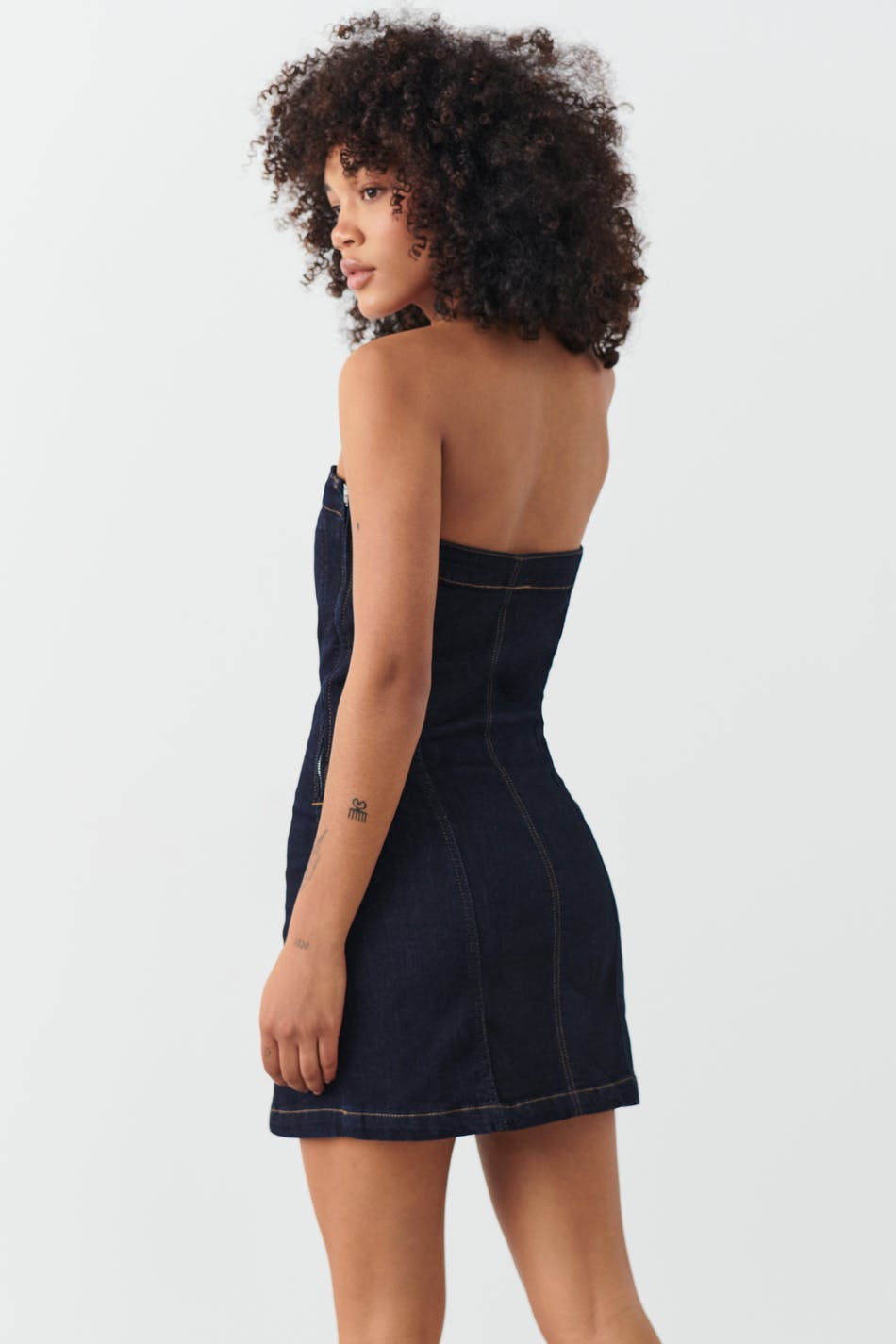 Tube denim dress