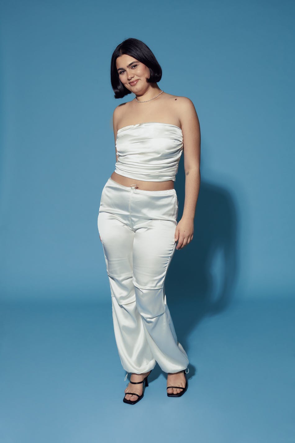 Parachute satin trousers