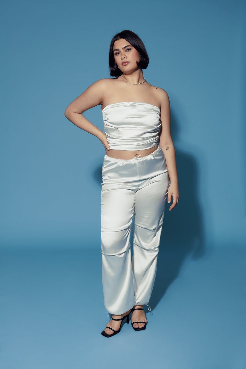 Parachute satin trousers