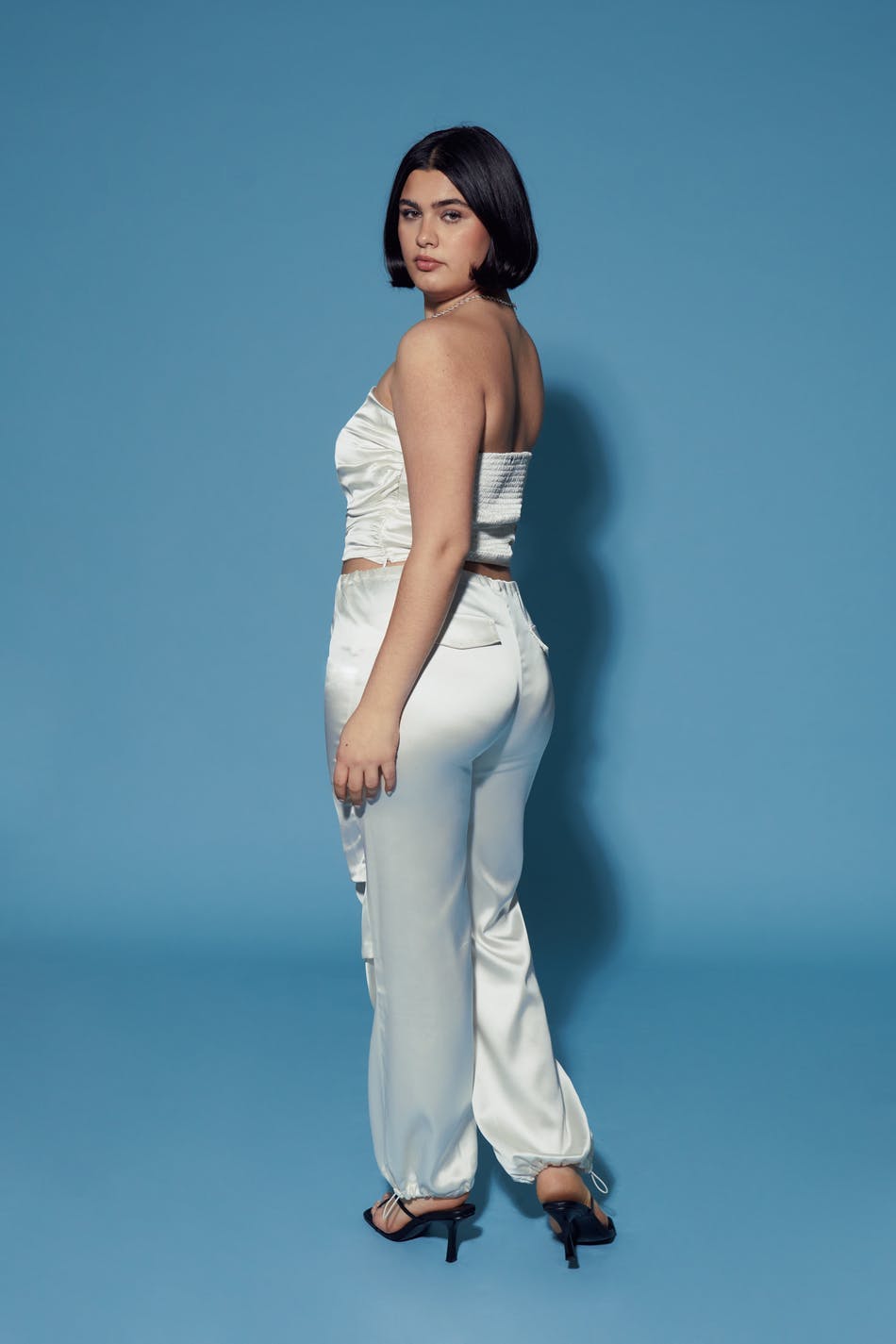 Parachute satin trousers