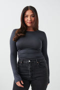 soft touch crew neck top