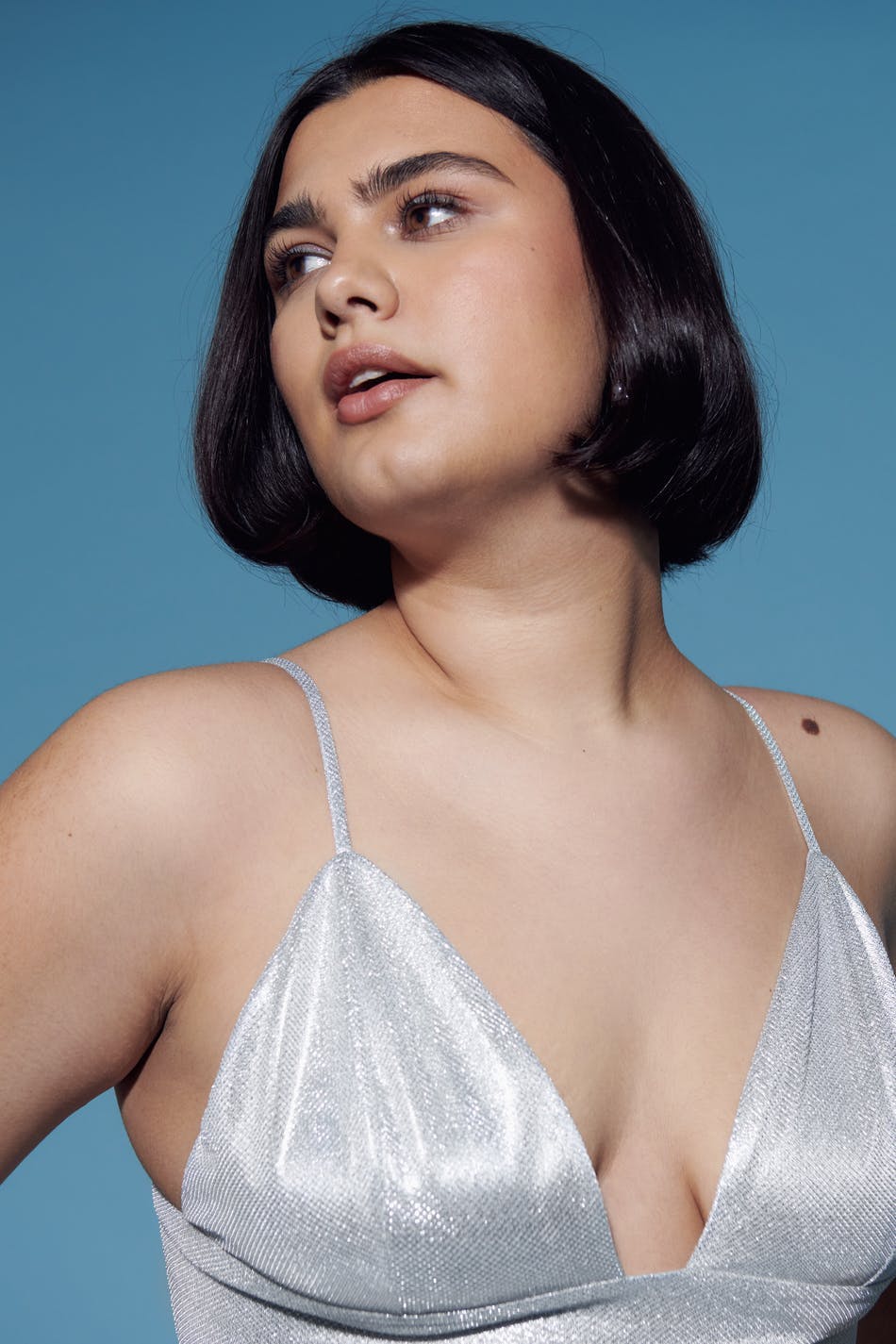 Silver bralette top