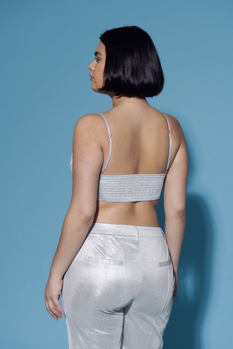 Silver bralette top
