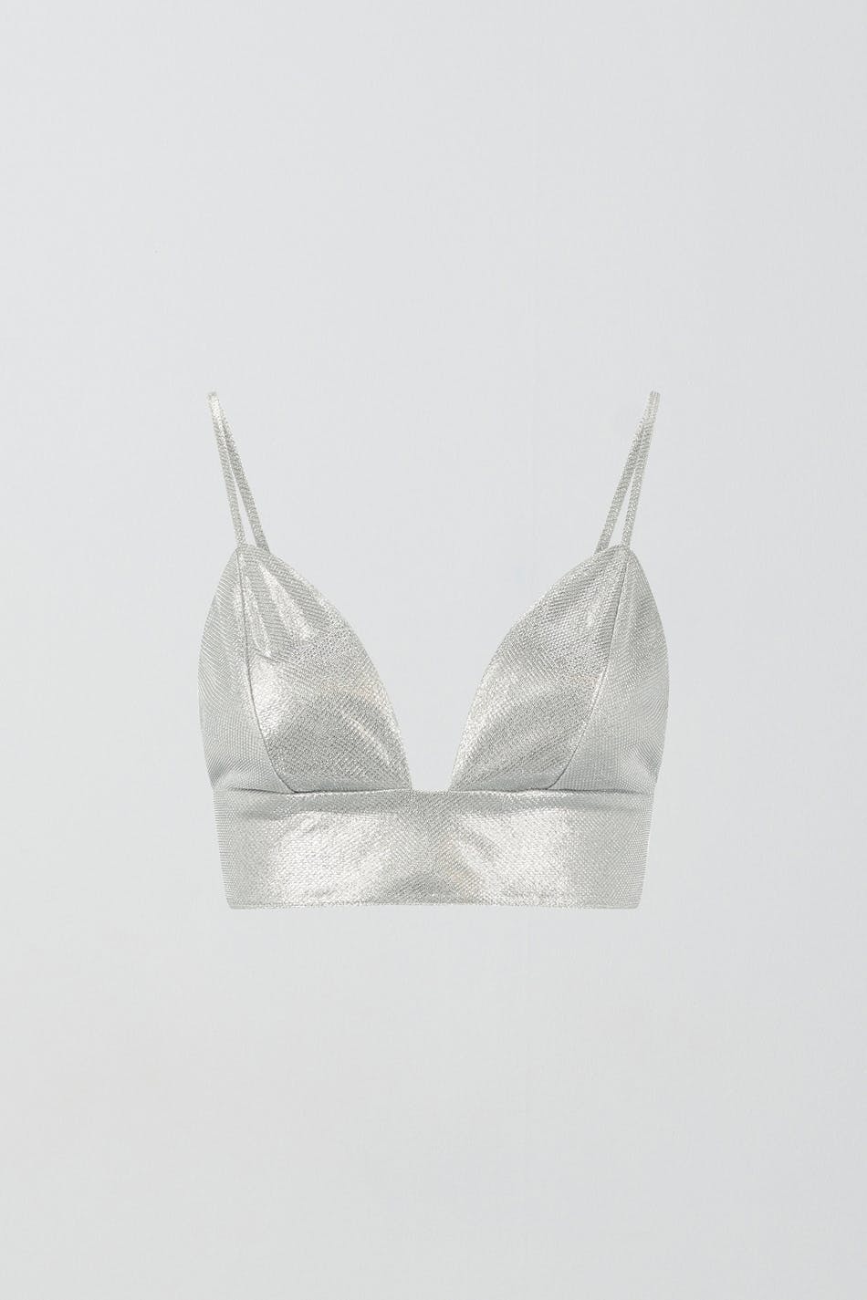 Silver bralette top
