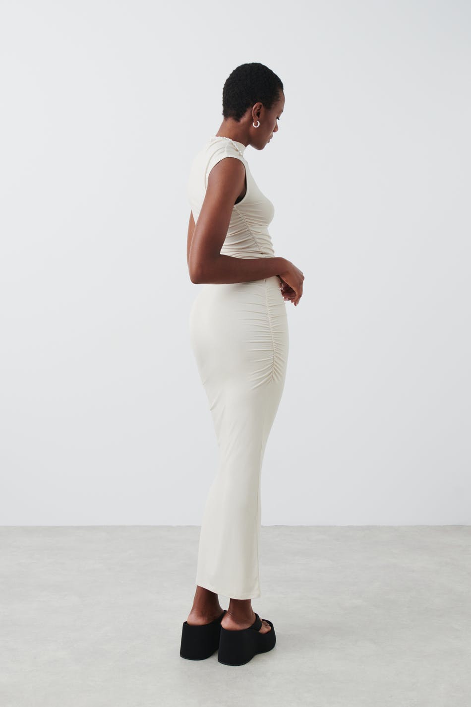 Soft touch ruched skirt