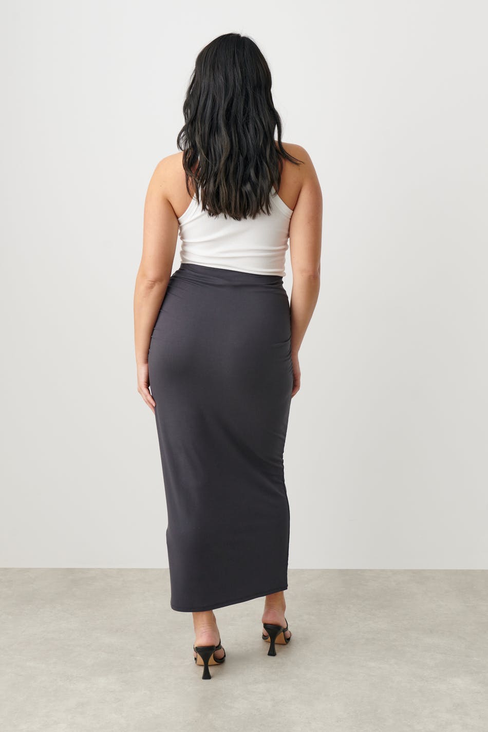 Soft touch ruched skirt