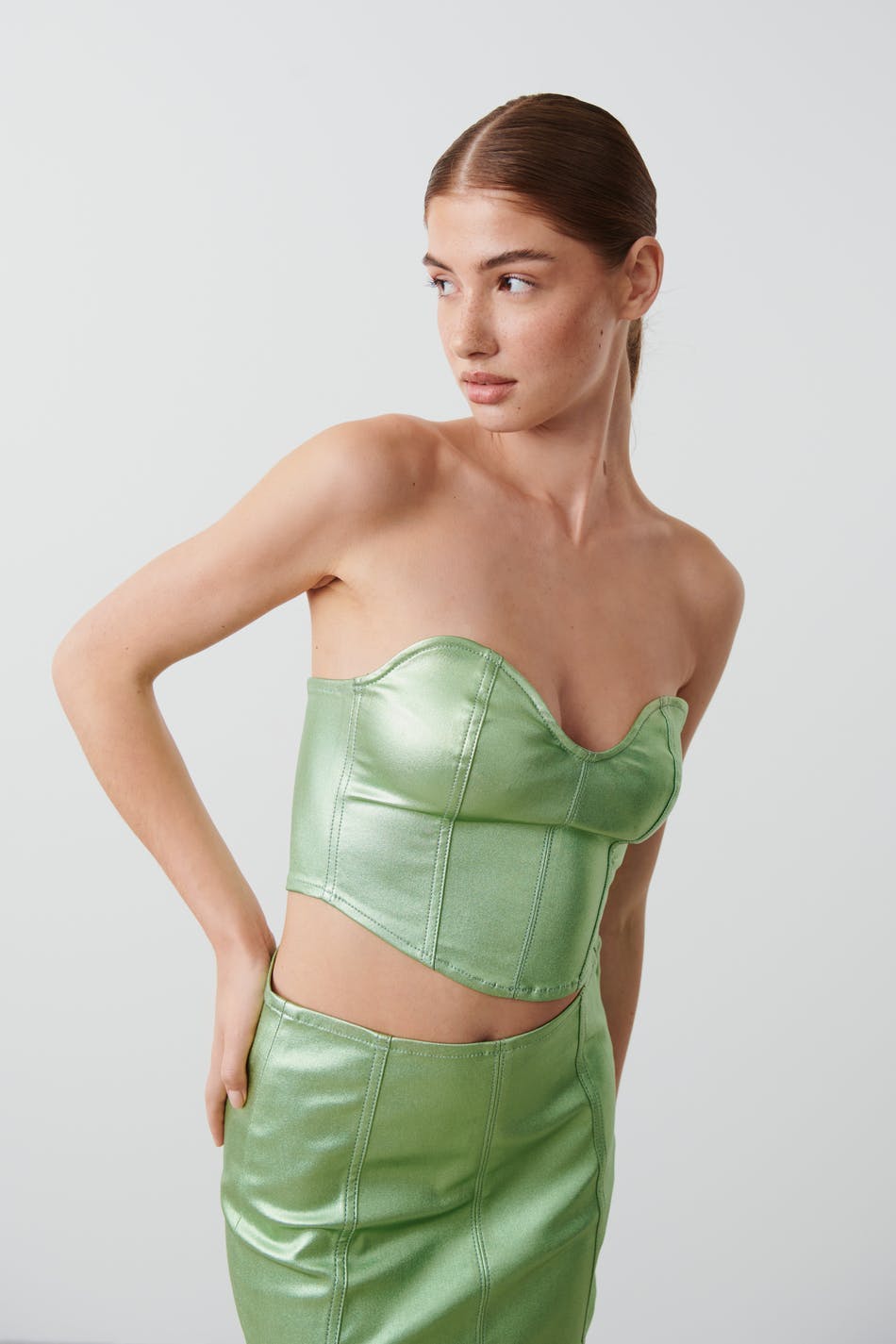 Metallic corset