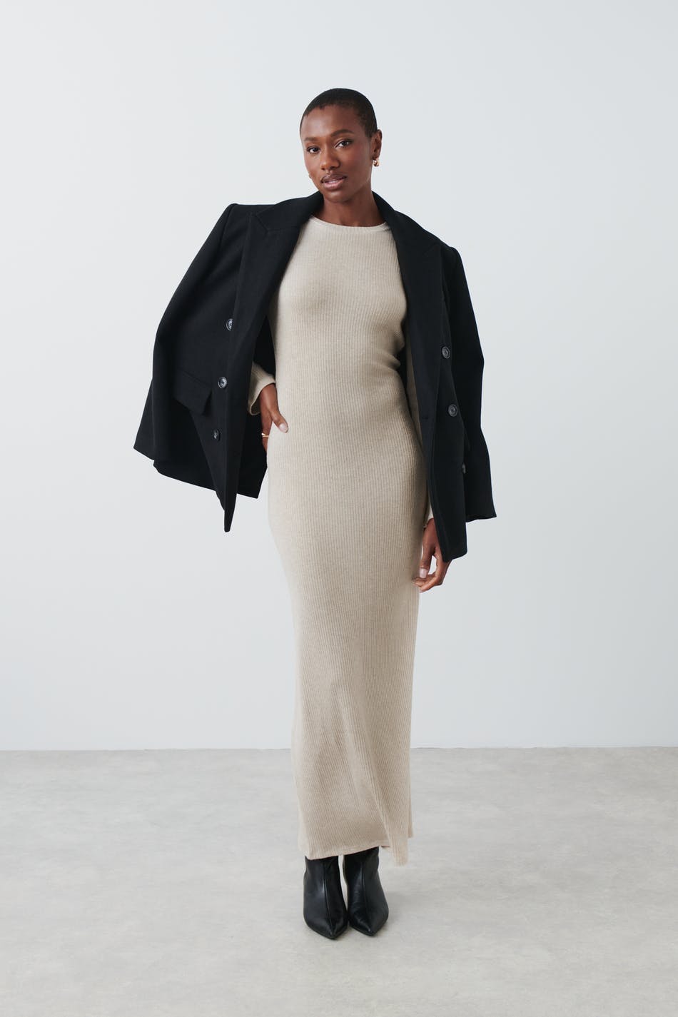 Rib glitter dress