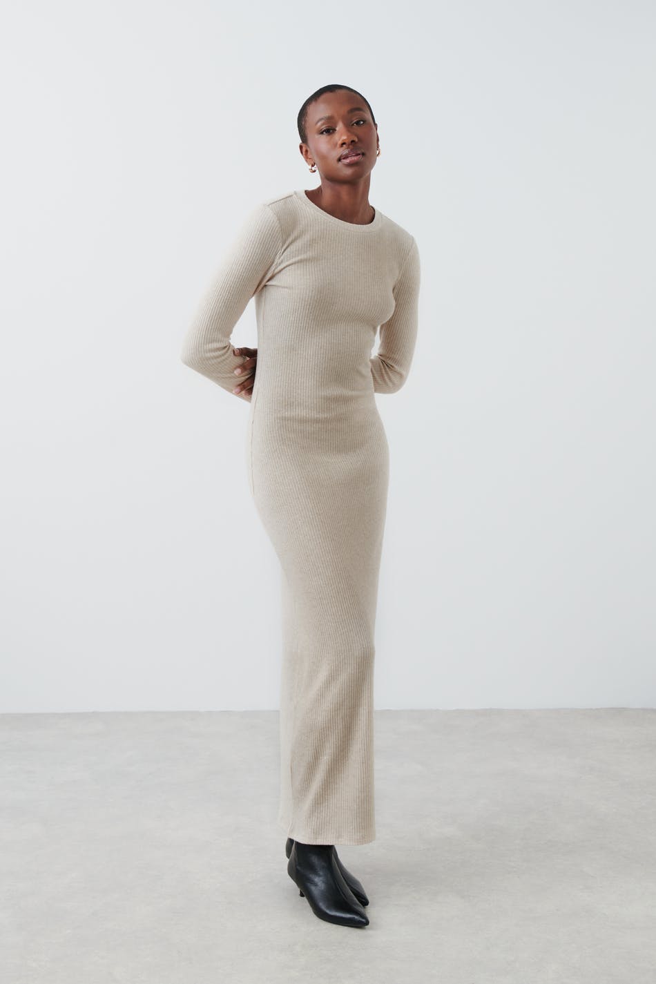Rib glitter dress