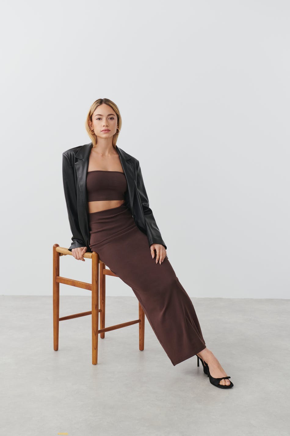 stretchy maxi skirt