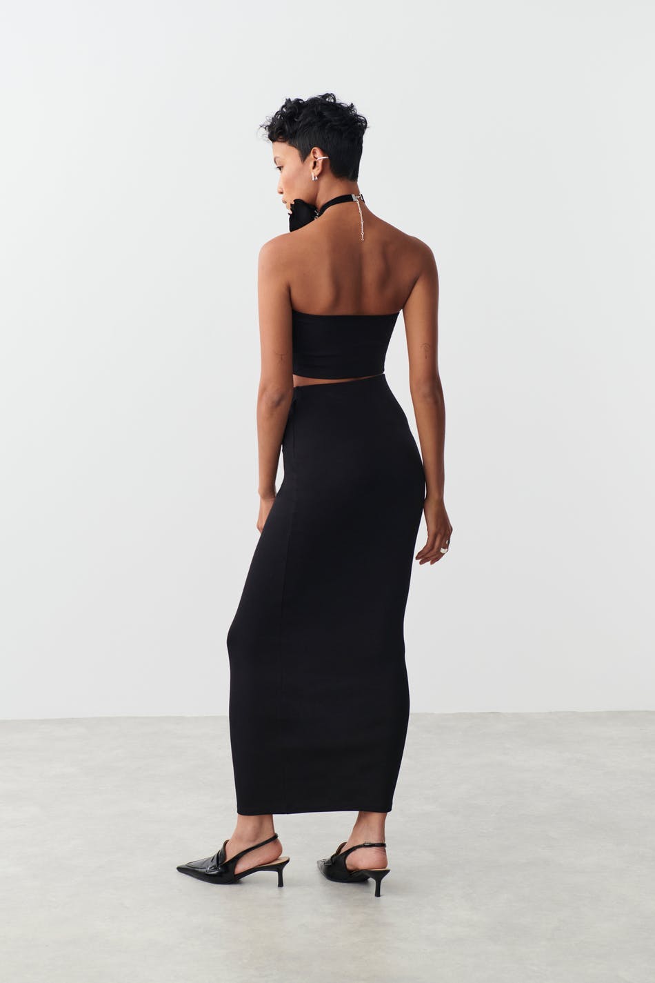 stretchy maxi skirt