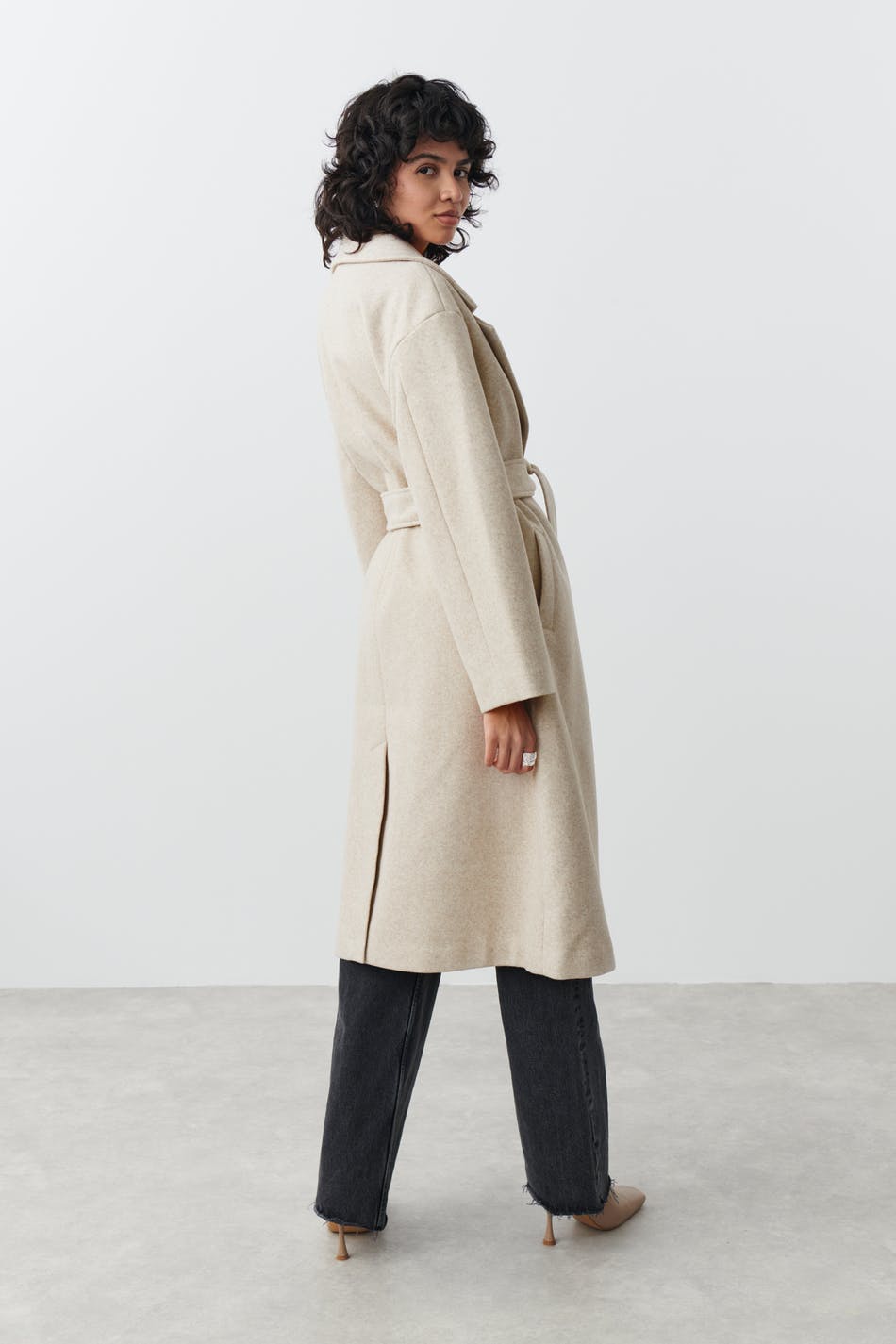 Long belted coat