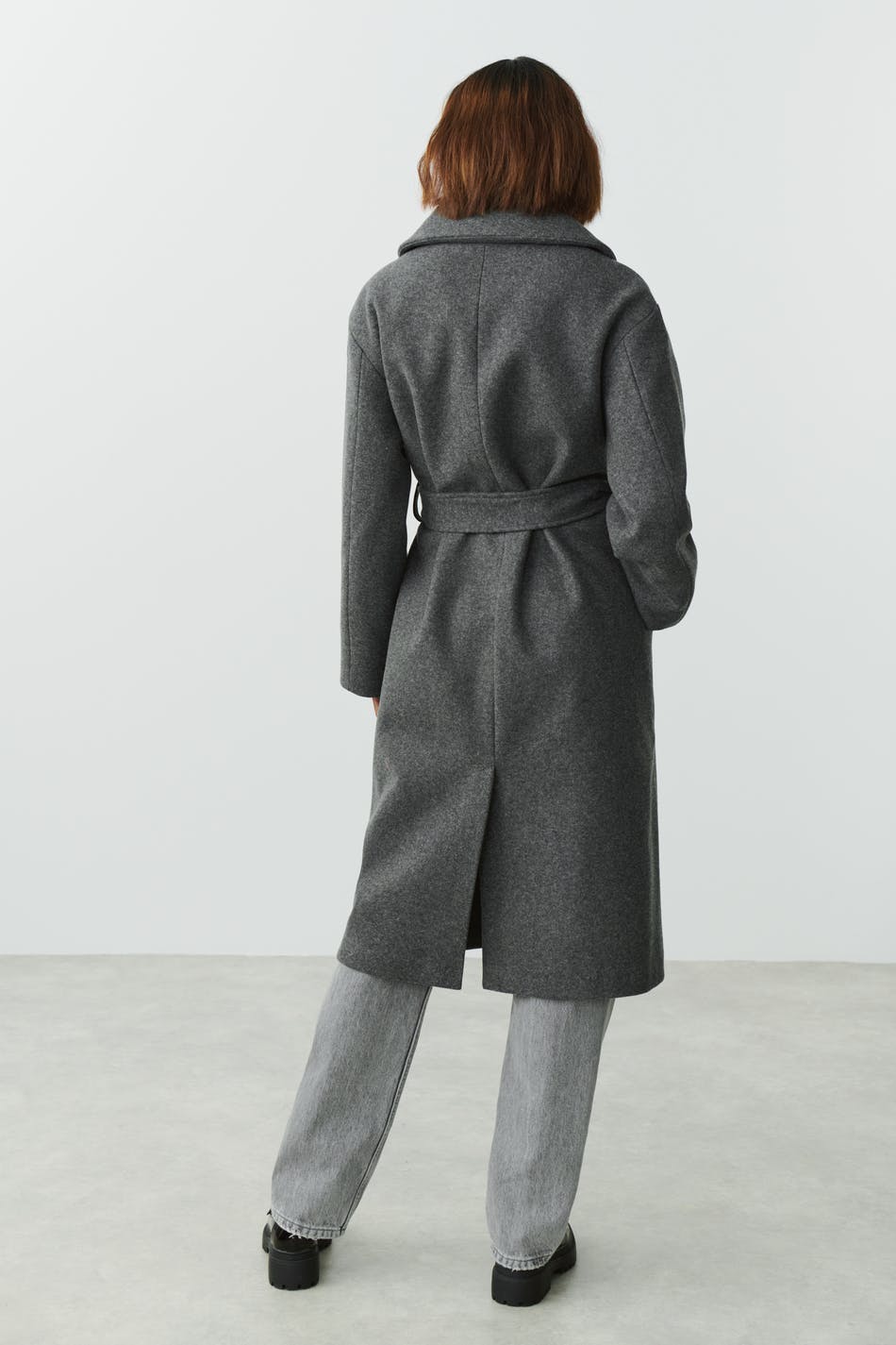 Long belted coat