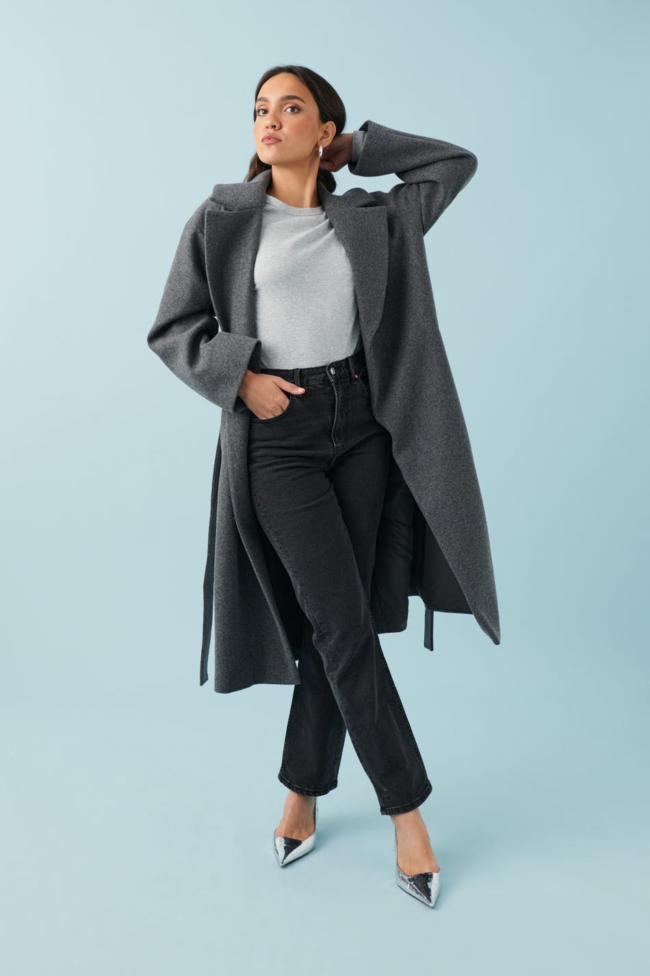 Long belted coat