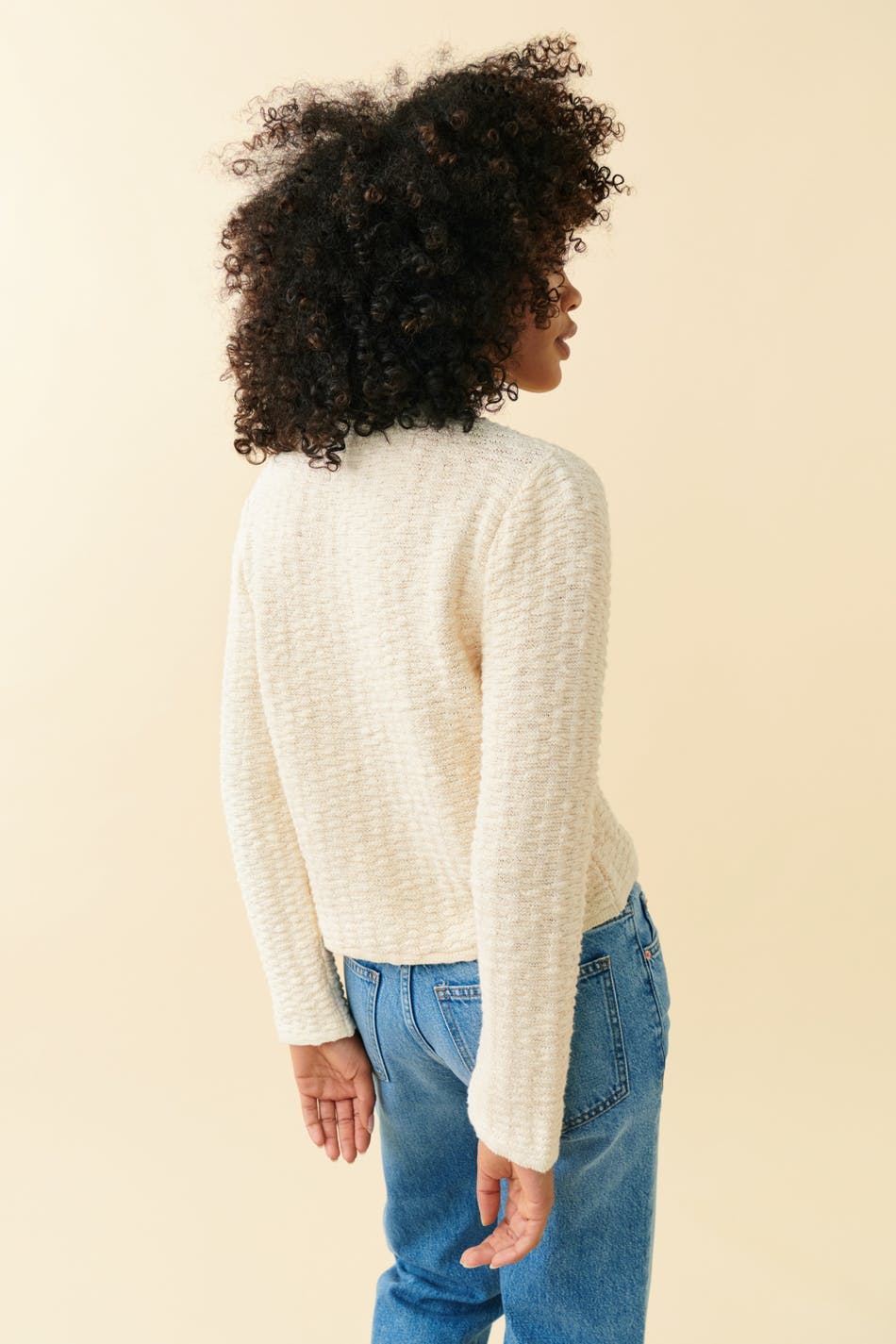 Knitted gold button cardigan