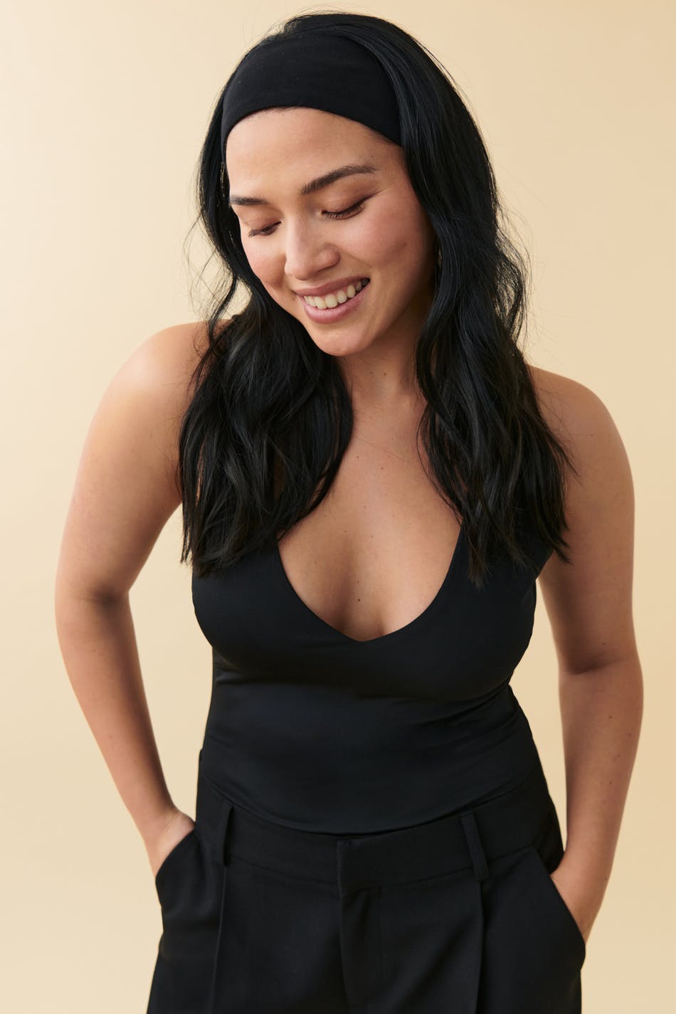 Deep v neck micro body