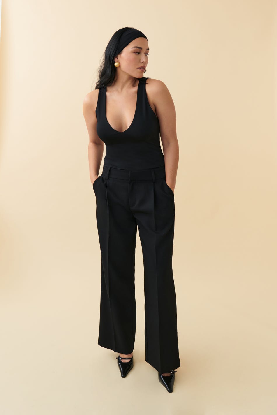 Deep v neck micro body