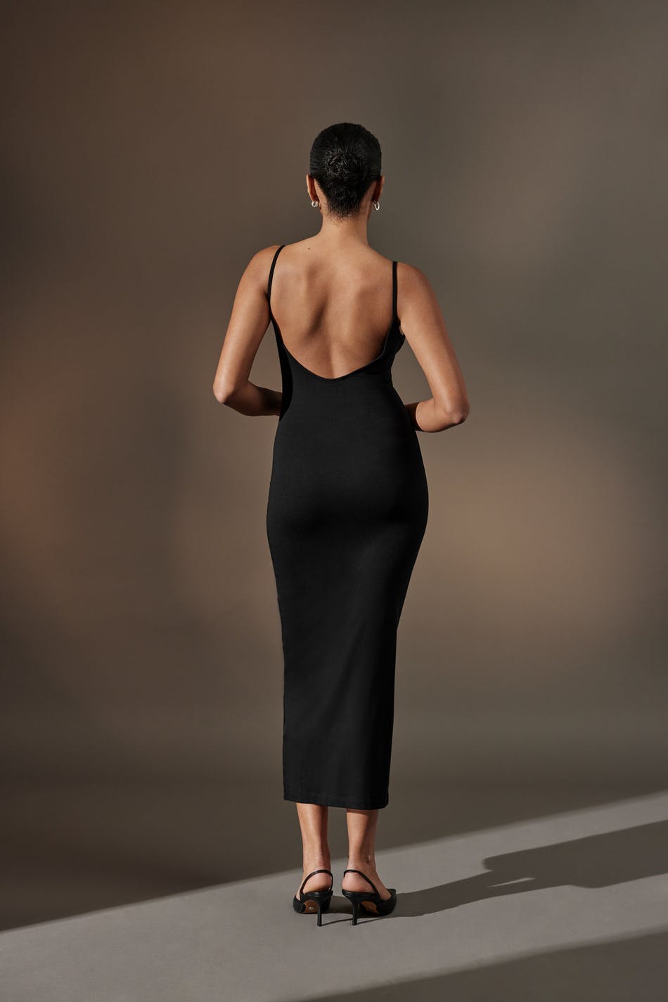 Boatneck strap dress