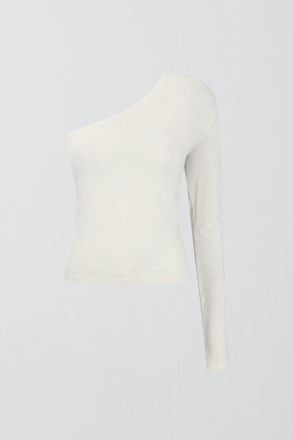 Soft touch one shoulder top