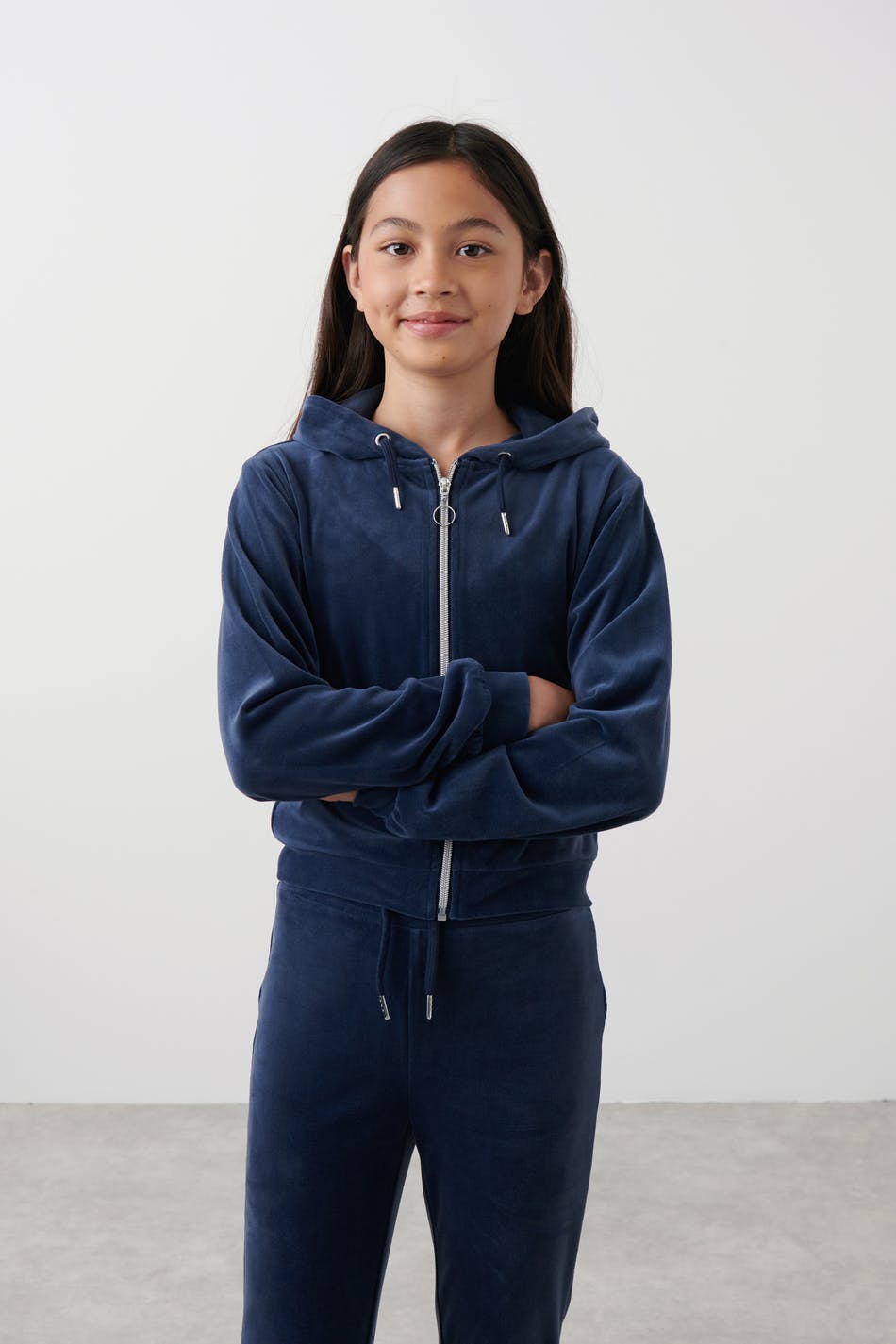 Y velour zip hoodie
