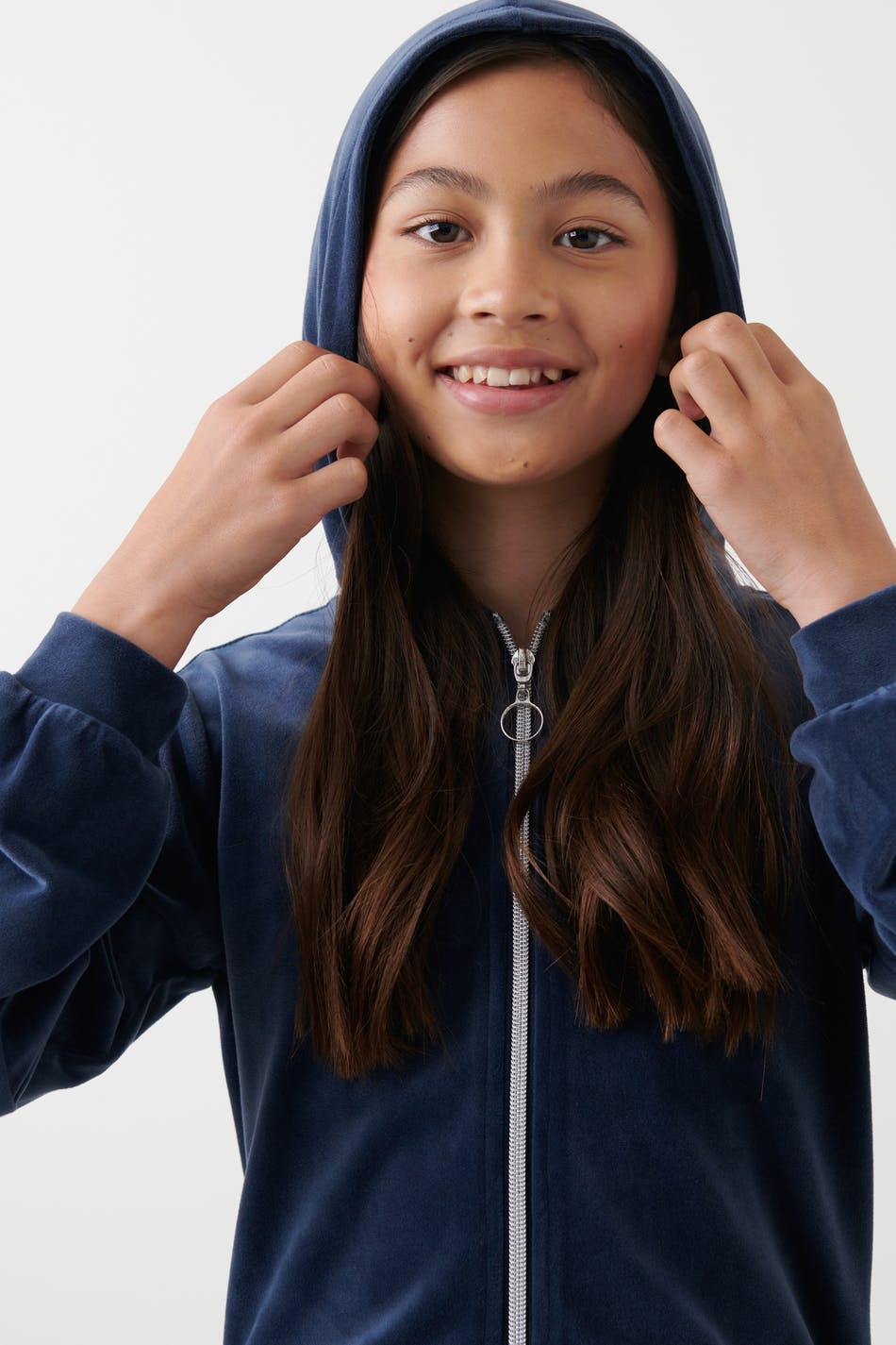 Y velour zip hoodie